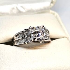 JTV Sterling Solitaire CZ Ring